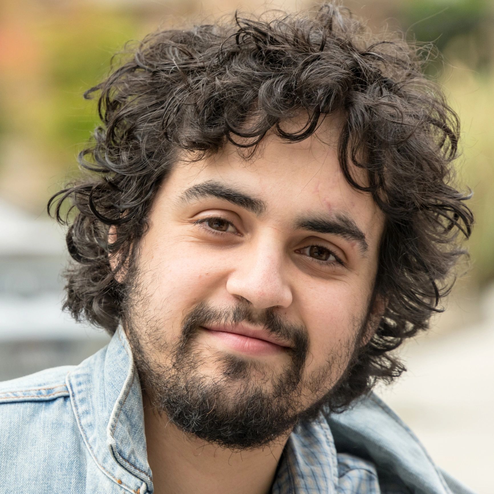 Smiling traveler portrait