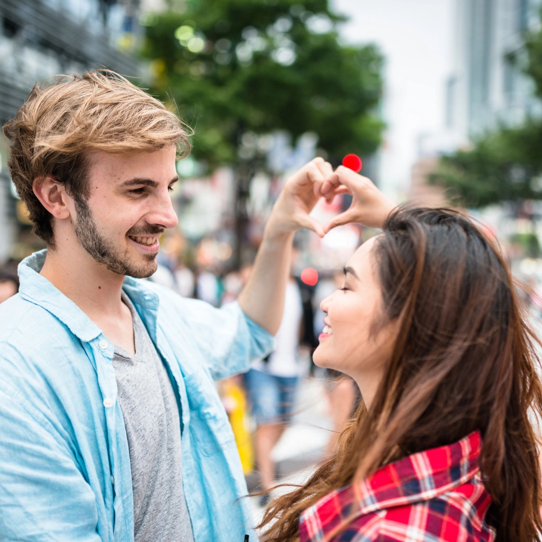 Smiling traveler portrait